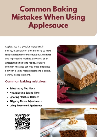 Common Baking Mistakes When Using Applesauce