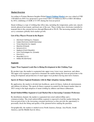 Smart Clothing Market