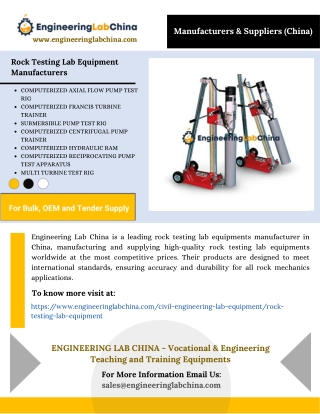 Rock Testing Lab Equipment Manufacturers