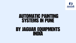 Automatic Painting Systems in Pune - Jaguar Equipments India
