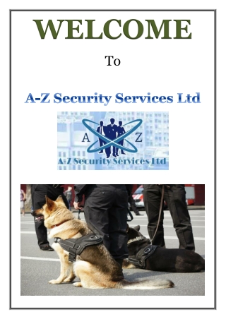 Trusted Security Guards with Dogs UK for High-Risk Zones – A-Z Security Services Ltd
