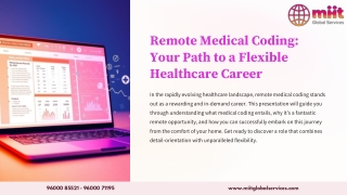 Remote Medical Coding Your Path to a Flexible Healthcare Career