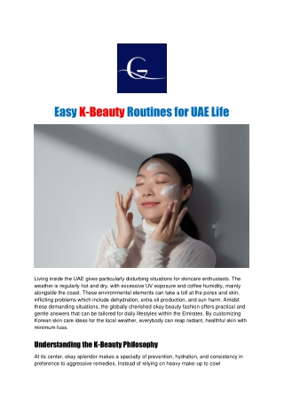 Easy K-Beauty Routines for UAE Life