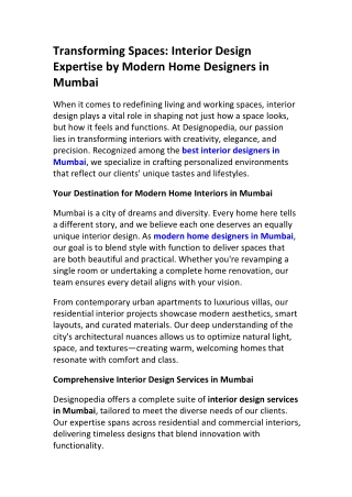 Commercial Interior Design Services Mumbai | Designopedia