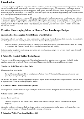 “Creative Hardscaping Ideas to Elevate Your Landscape Design.”
