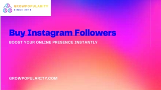 Buy Instagram Followers to Grow Your Profile Instantly