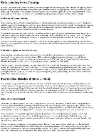 Beat The Stress With Appliance Cleaning