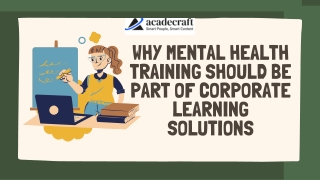Why Mental Health Training Should Be Part of Corporate Learning Solutions
