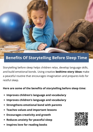 Benefits Of Storytelling Before Sleep Time
