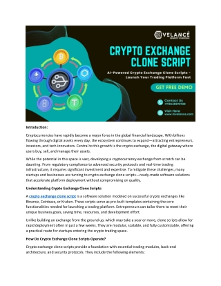 Crypto Exchange Clone Scripts for P2P Crypto Platforms: Fast Entry into AI-Drive