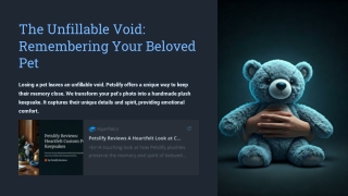 The Unfillable Void Remembering Your Beloved Pet