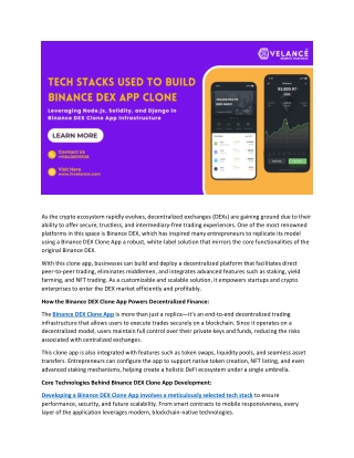Cross-Platform Binance DEX Clone Development Using React Native and Flutter