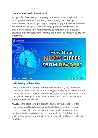 how does mlops differ from devops how does mlops