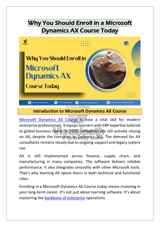 Top Dynamics 365 Online Course with Job Assistance