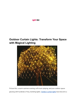 Outdoor Curtain Lights UK – Stunning LED & Waterproof Designs | Lightshub UK