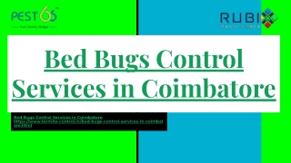 Bed Bugs Control Services in Coimbatore