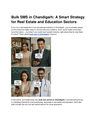 Bulk SMS in Chandigarh_ A Smart Strategy for Real Estate and Education Sectors