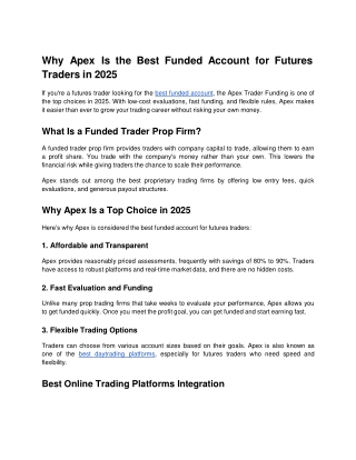 Why Apex Is the Best Funded Account for Futures Traders in 2025 - Google Docs