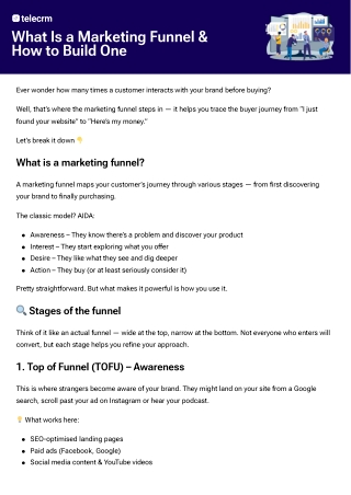 Marketing funnel