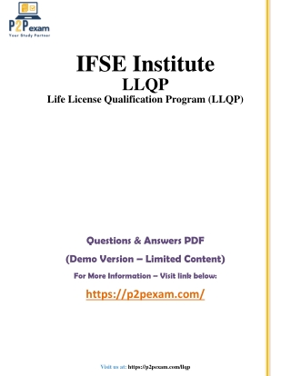 LLQP Questions and Answers pdf dumps