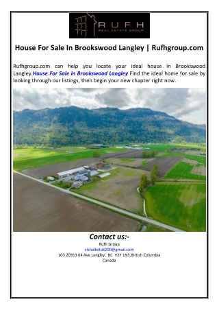 House For Sale In Brookswood Langley | Rufhgroup.com
