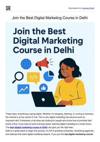 Join the Best Digital Marketing Course in Delhi