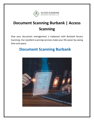 Document Scanning Burbank