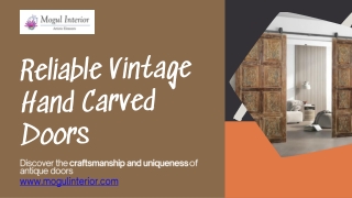 Reliable Vintage Hand Carved Doors - www.mogulinterior.com