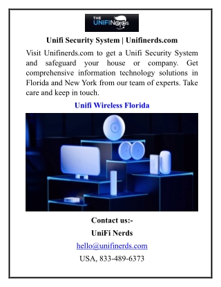 Unifi Security System  Unifinerds
