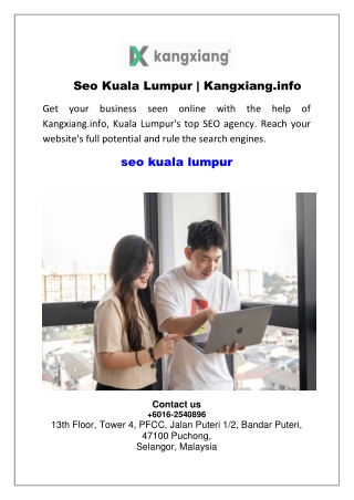 Seo Kuala Lumpur  Kangxiang.info