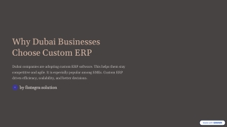 Why Businesses in Dubai Are Choosing Custom ERP Software to Drive Growth