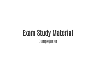 exam study material dumpsqueen