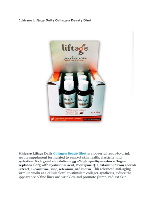 Ethicare Liftage Daily Collagen Beauty Shot pdf