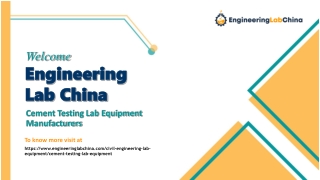 Cement Testing Lab Equipment Manufacturers