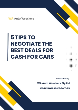5 Tips To Negotiate the Best Deals for Cash for Cars