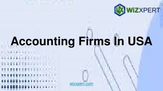 Accounting Firms In USA