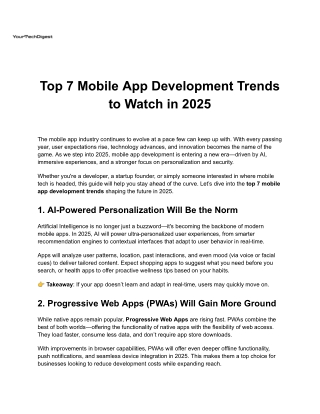 top 7 mobile app development trends to watch