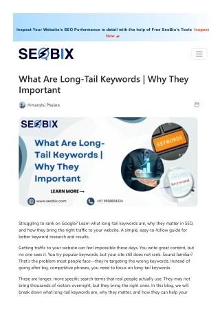 What Are Long-Tail Keywords & Why They Matter in SEO