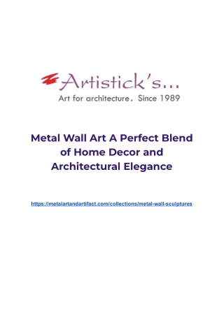 Metal Wall Art A Perfect Blend of Home Decor and Architectural Elegance
