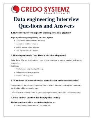 data engineering interview questions and answers