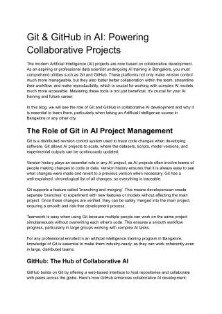 git github in ai powering collaborative projects