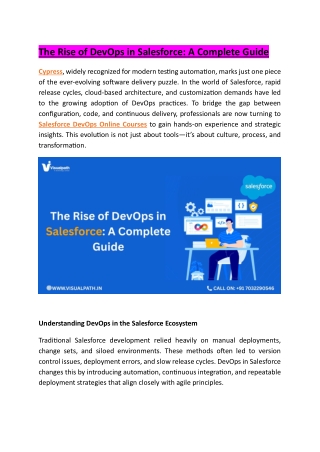 Salesforce DevOps Online Courses - Salesforce DevOps Course