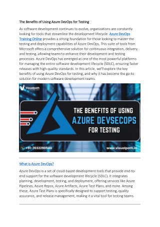 Azure DevOps Certification Training | Azure DevOps