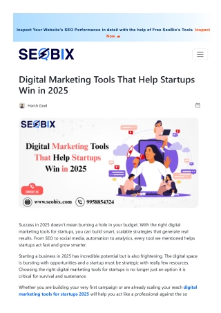The Ultimate 2025 Toolkit : Best Digital Marketing Tools for Startups