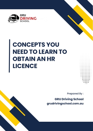 concepts you need to learn to obtain an hr licence