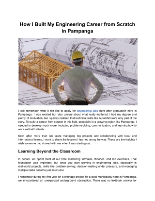 Tier 2 _ TCBP _ How I Built My Engineering Career from Scratch in Pampanga