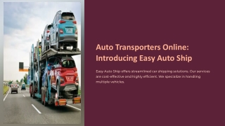 auto transporters online introducing easy auto