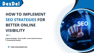 how to implement seo strategies for better online