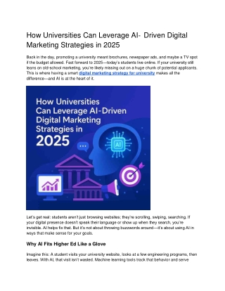 How Universities Can Leverage AI‑Driven Digital Marketing Strategies in 2025