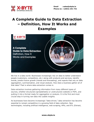 A Complete Guide to Data Extraction – Definition, How It Works and Examples